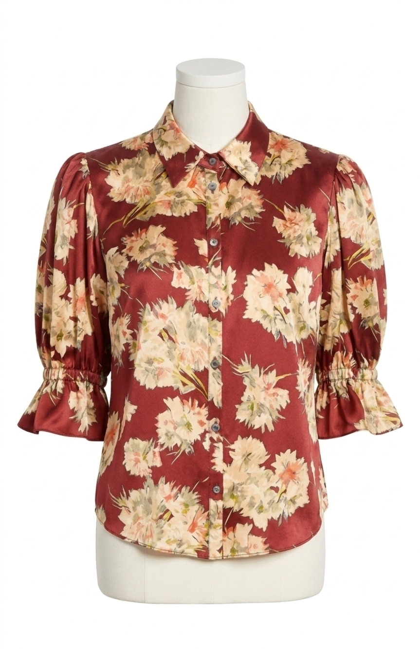 NEW CINQ A SEPT women's mae bouquet fiona top